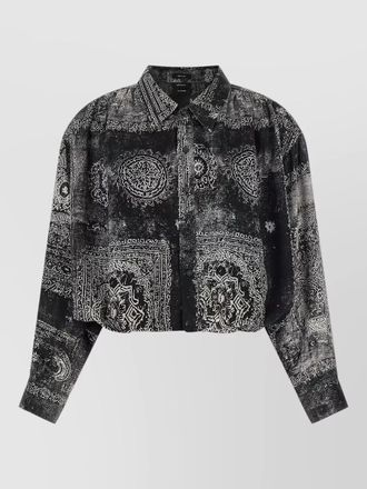 R13 bubble shirt bandana print buttoned cuffs