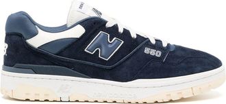 New Balance logo-patch lace-up sneakers - unisex - Leather/Fabric/Rubber - 9.5 - Blue