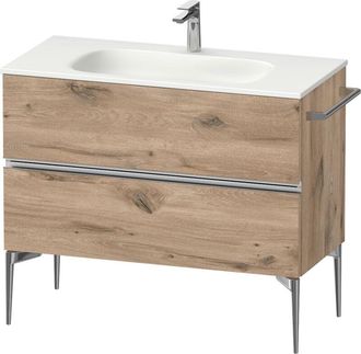 Duravit Duravit - Sivida Mueble Bajo Lavabo, 2 Cajones, Tirador Cromado