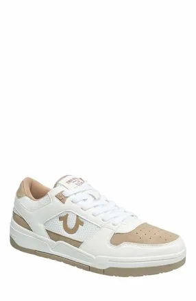 True Religion Travis Court Sneaker in White/tan at Nordstrom, Size 10