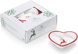 Gmundner Keramik Gmundner Keramik - Ceramica Gmundner Cervo rosso rubino, ciotola a forma di cuore (l 10 cm)