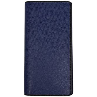 Louis Vuitton Taiga Cobalt Taiga Leather Long Wallet (Bi-Fold) (Pre-Owned)