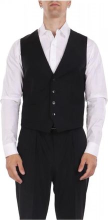 HUGO BOSS Kostuums, Heren, Zwart, 2Xl, Leer, Gilet