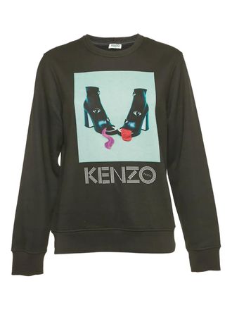 Kenzo x Toilet Paper sweater met print - Zwart