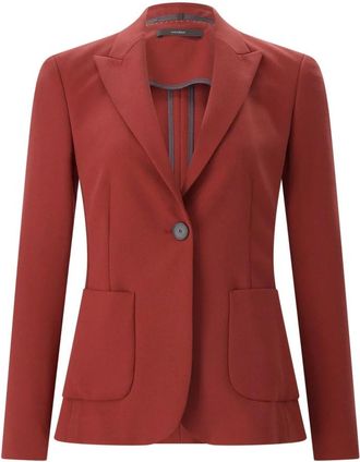 Windsor Enkelrijige Blazer - Dames - Blazers - Rood - S - Leer - Jassen