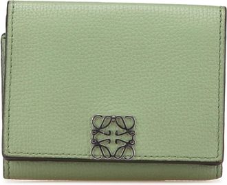 Loewe Green Leather Wallet (Tri-Fold) (Pre-Owned)