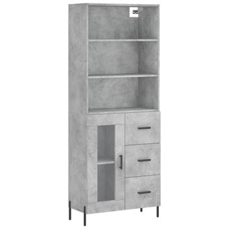 Berkfield Home Highboard Concrete Grey 69.5x34x180 cm Engineered Wood