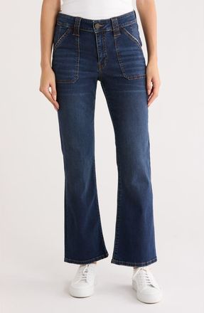 Kut from the Kloth Nikki High Waist Kick Flare Leg Jeans in Kaffir Lily at Nordstrom Rack, Size 12