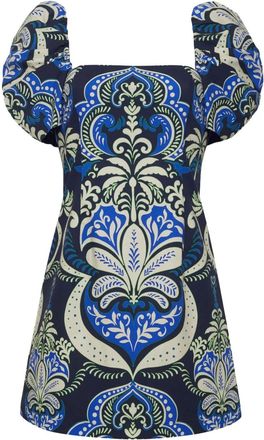 Cara Cara Kelly mini-jurk met pofmouwen - Blauw