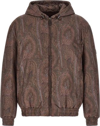 Etro Brown Polyester Mens Bomber