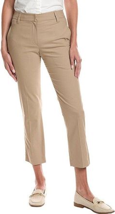 Brunello Cucinelli Beige Cropped Cotton Trousers, Brand Size 44 (US Size 10)