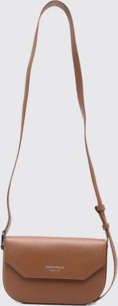 Emporio Armani Mini borsa a tracolla in pelle a grana con patta magnetica