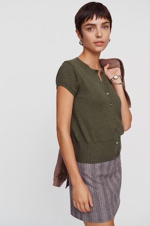 Maeve Coco Short-Sleeve Cardigan
