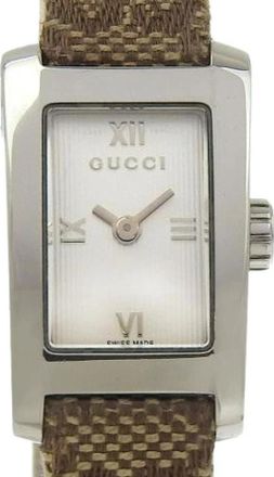 Gucci Pre-owned Stainless Steel Watch 8600L - Dames - Vintage Horloges - Grijs - ONE Size - Vintage