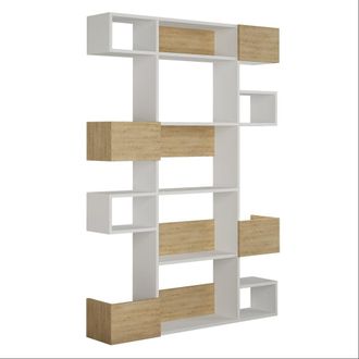 Habitat & Jardin Librer&iacute;a de madera niho 120 x 27 x 171 cm - blanco
