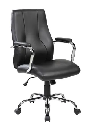 Serena Serena - Silla De Oficina Hobart, Silla Ejecutiva Con Reposabrazos, Silla De Oficina Ergon&oacute;mica, Cm 64x58h101/111, Negro