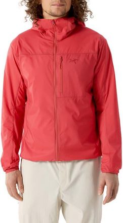 Arc'teryx Squamish Water Repellent Nylon Ripstop Hooded Jacket in Stonered at Nordstrom, Size Xx-Large