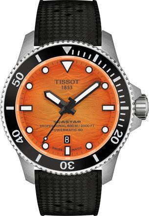 Tissot Seastar 2000 Professional Powermatic 80 Watch, 44mm in Orange at Nordstrom