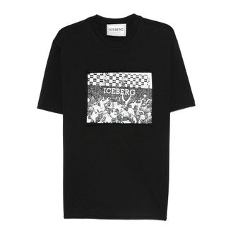 Iceberg T Shirt Nero-Uomo