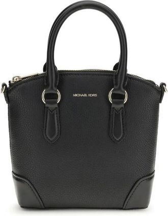 Michael Kors Tote Bags, female, Black, Size: ONE SIZE Calf Leather Bos Taurus Shoulder Bag