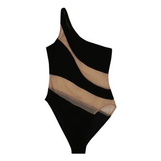 Norma Kamali One-piece, female, Multicolor, Size: M One Shoulder Swimwear