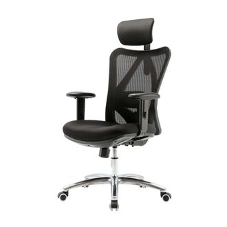 Hhg Hhg - Nunca Usado] Silla De Oficina 848, Silla De Escritorio, Ergon&oacute;mica, Apoyo Lumbar Regulable 150kg Cargable, Sin Reposapi&eacute;s, Negra