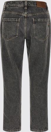 Brunello Cucinelli Jeans straight a vita alta in denim di cotone a cinque tasche