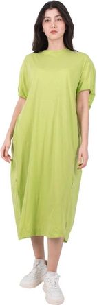 Roberto Collina Maxi Jurk - Dames - Maxi kleedjes - Groen - S - Kleedjes