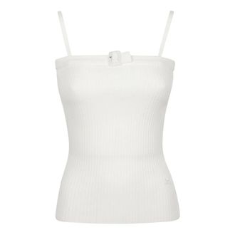 Courr&egrave;ges Dames, Tops, Wit, Maat: L