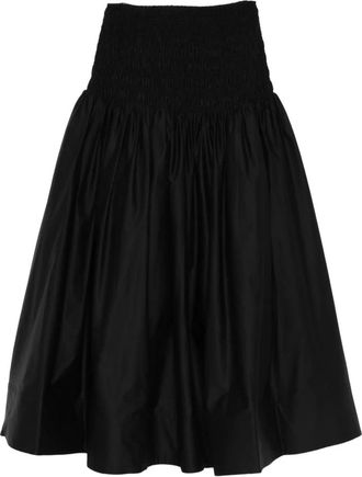 Self Portrait Rs 26 Midi Rok - Dames - Maxi Rokken - Zwart - XS - Katoen - Rokken