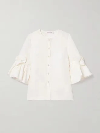 Plus Size] Lace Up Sleeve Blouse | metamorphose temps de
