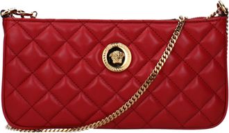 Versace Red Leather Crossbody Womens Bag