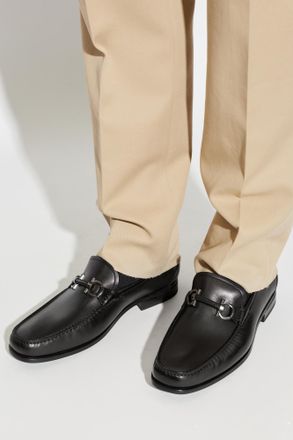 Ferragamo Supreme Loafers Shoes, Mens, Black