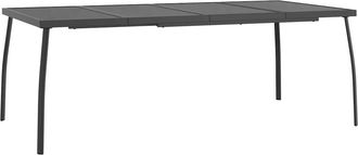 vidaXL Mesa De Jard&iacute;n Malla De Acero Gris Antracita 200x100x72 Cm Vidaxl