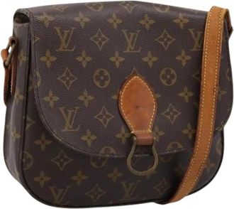 Louis Vuitton Pre-owned Saint Cloud Shoulder Bag - Dames - Vintage Schoudertas - Bruin - ONE Size - Leer - Vintage