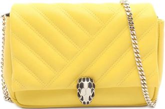 Bulgari 2010s Serpenti Cabochon schoudertas - Geel