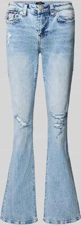 True Religion Flared Jeans im Destroyed-Look Modell BECCA in Hellblau, Größe 26
