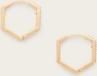 AllSaints Hattie Hex Hoop Earrings