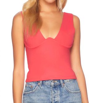 Susana Monaco Underwire Tank Top In Framboise