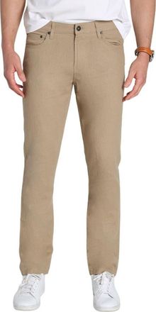 J.A.C.H.S. Straight Leg Linen Blend 5-Pocket Pants in Tan at Nordstrom Rack, Size 34