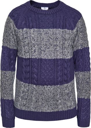 Mymo Gebreide trui Heren marine grijs gem