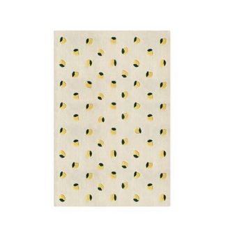 Maison Deux Lemons Rug in Cream /Yellow Print at Nordstrom, Size 6Ft 0In X 8Ft 0In