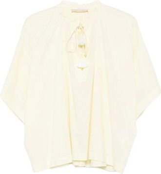 Vanessa Bruno Katoenen top met kwastje - Geel