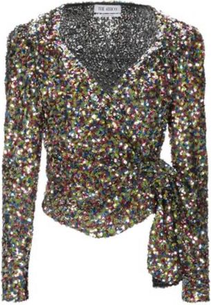 The Attico The Attico Multicoloured Sequin Wrap Top Size M