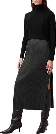 AllSaints Vittoria Dress Womens Dress Black : LG, Elastane/Polyester/Wool