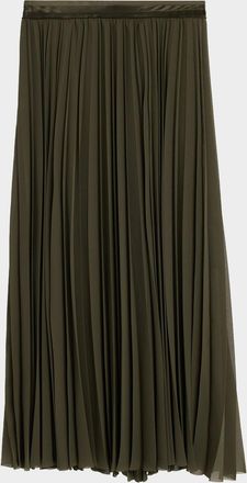 Jason Wu Pleated Chiffon Midi Skirt