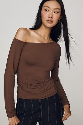Maeve Off-Shoulder Long-Sleeve Top