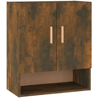 vidaXL Armario De Pared Madera Contrachapada Roble Ahumado 60x31x70 Cm Vidaxl
