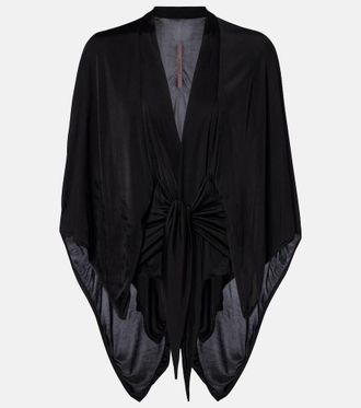 Rick Owens Half Moon satin jersey cape