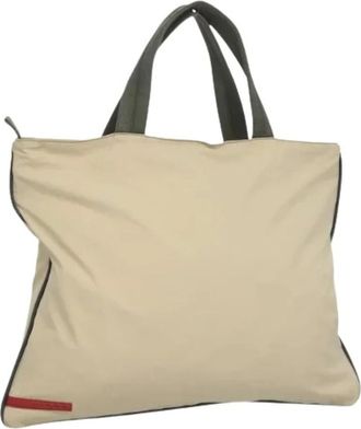 Prada Pre-owned Tote Bags, female, Beige, Size: ONE SIZE Pre-owned Vintage Tote Bag